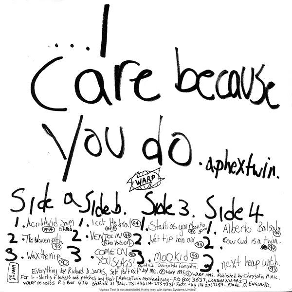 Aphex Twin - I care because you do 2LP-Warp Records-Records-ROTATION BOUTIQUE BERLIN