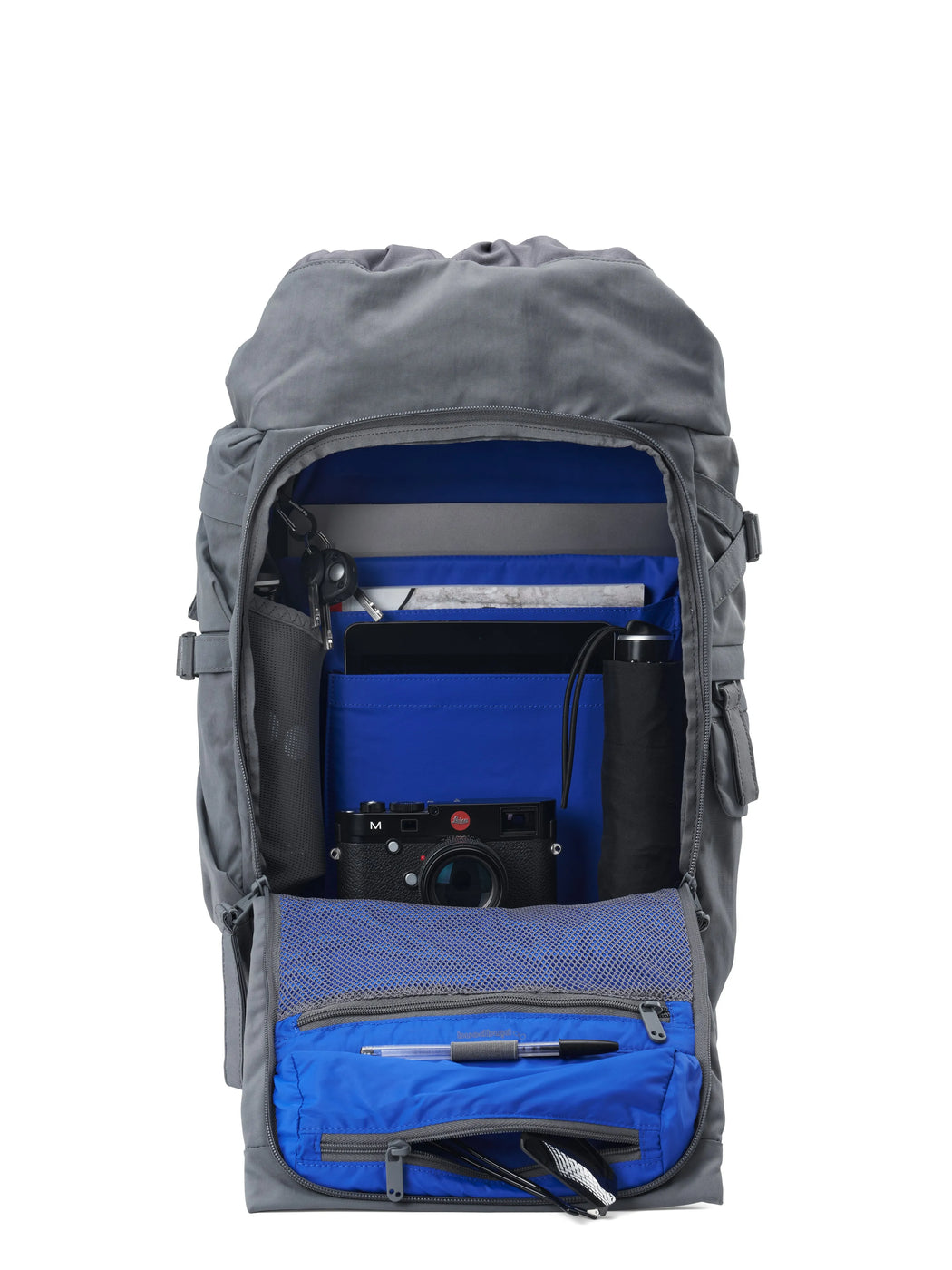 Blok Medium Crinkle Grey Rucksack-Pinqponq-Rucksäcke-ROTATION BOUTIQUE BERLIN