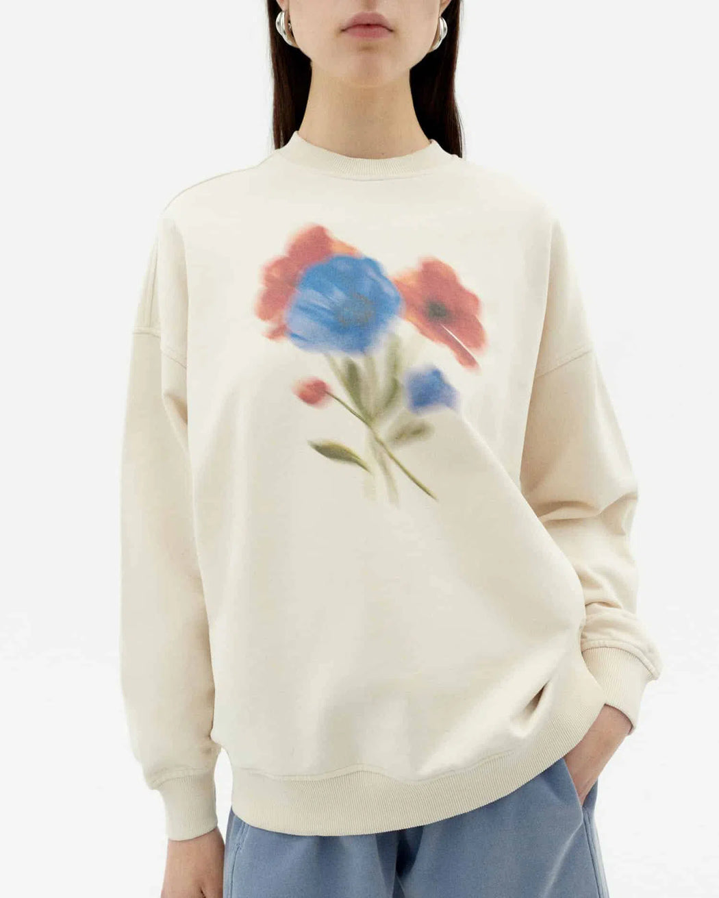 Blurry Flower - Pullover-Thinking Mu-Pullis & Sweatshirts-ROTATION BOUTIQUE BERLIN