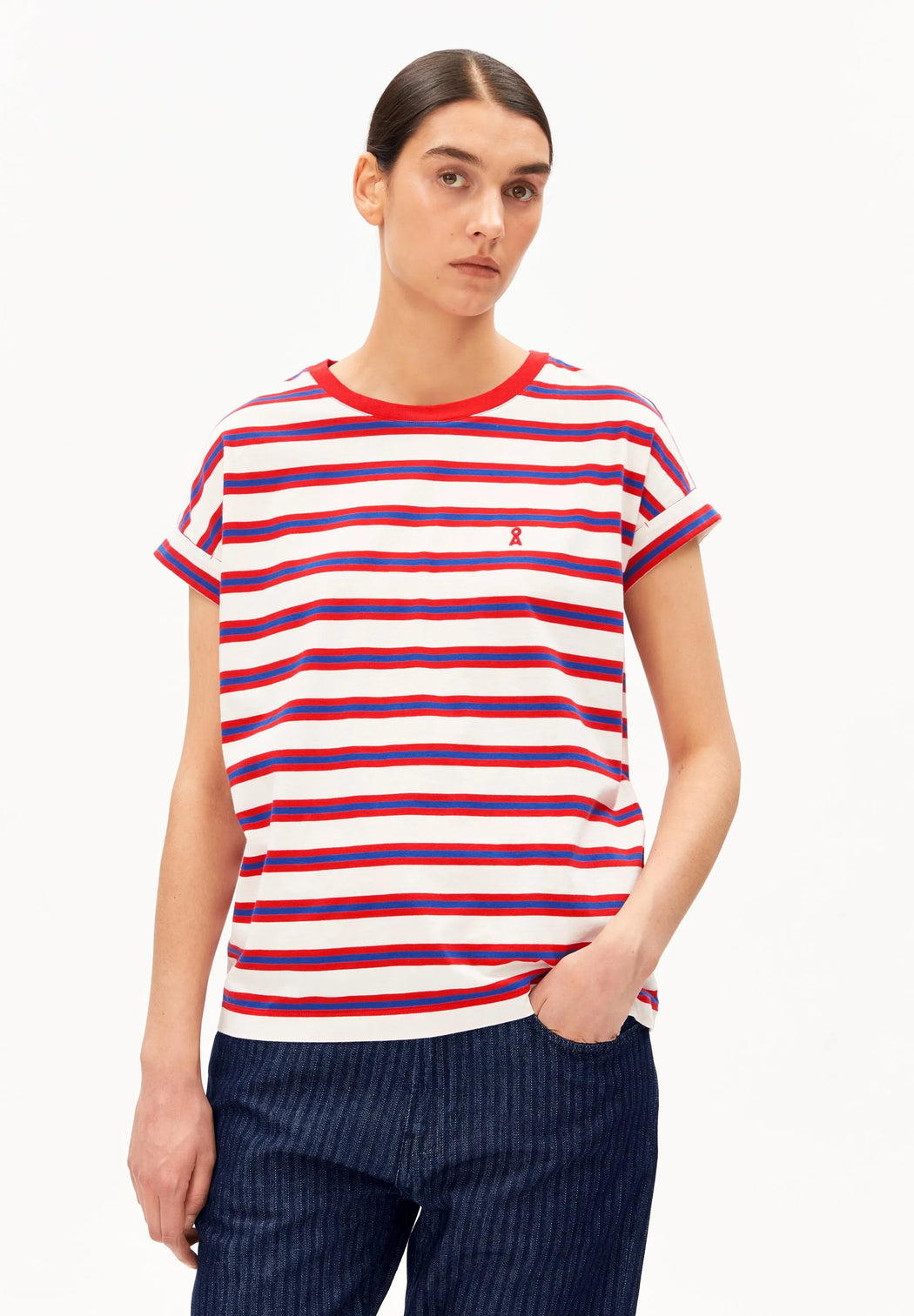 Damen Streifen T-Shirt Idaara-Armedangels-T-Shirts-ROTATION BOUTIQUE BERLIN