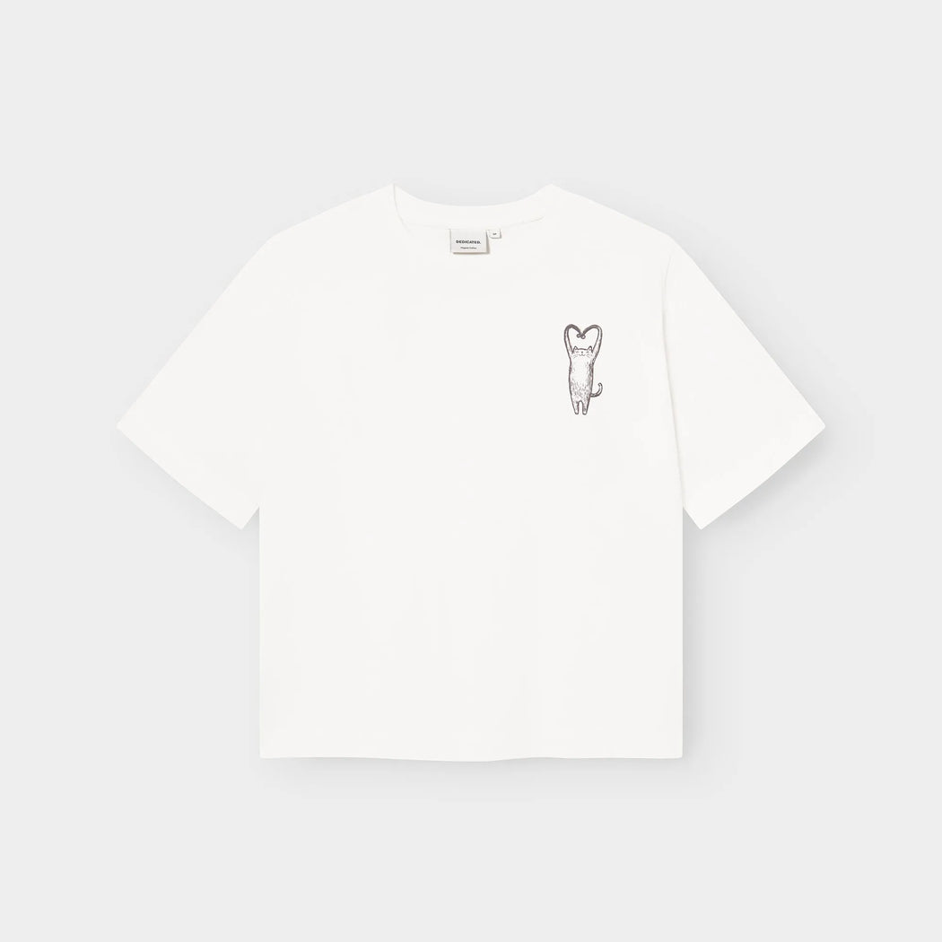 Damen T-Shirt Vadstena Heart Cat-Dedicated-T-Shirts-ROTATION BOUTIQUE BERLIN