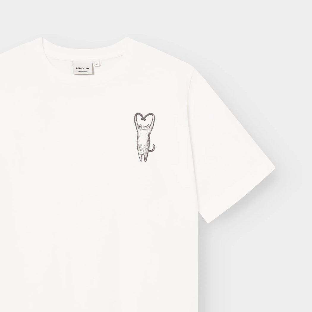 Damen T-Shirt Vadstena Heart Cat-Dedicated-T-Shirts-ROTATION BOUTIQUE BERLIN
