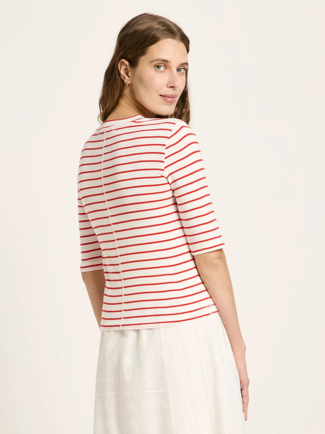 Halbarmshirt mit Streifen-Lanius-T-Shirts-ROTATION BOUTIQUE BERLIN
