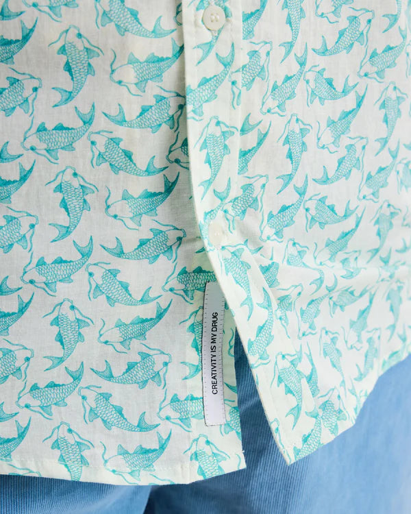 Koi Fish Printed Shirt-Brava Fabrics-Hemden & Blusen-ROTATION BOUTIQUE BERLIN