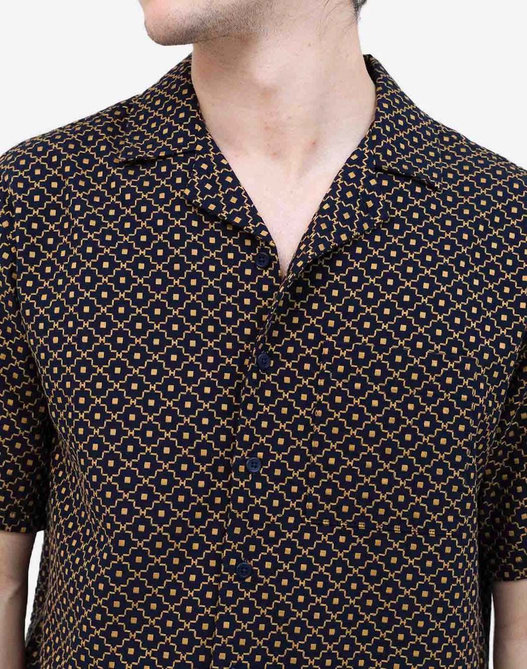 Kurzarm Retro Hemd Neza-Olow-Hemden & Blusen-ROTATION BOUTIQUE BERLIN