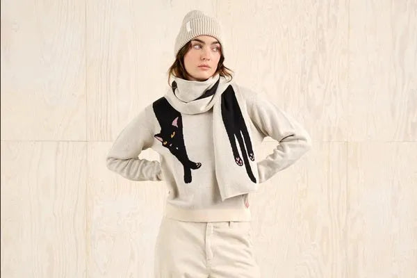Schal Rossberga Long Cat Scarf-Dedicated-Mützen & Schals-ROTATION BOUTIQUE BERLIN