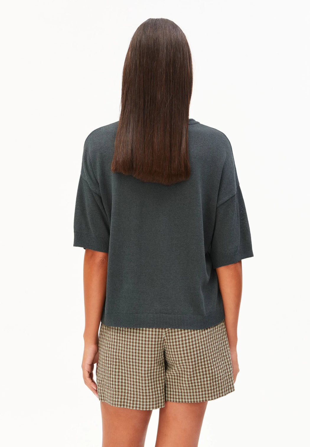 Short Sleeve Linen Blend Knit Sweater-Armedangels-Pullis & Sweatshirts-ROTATION BOUTIQUE BERLIN