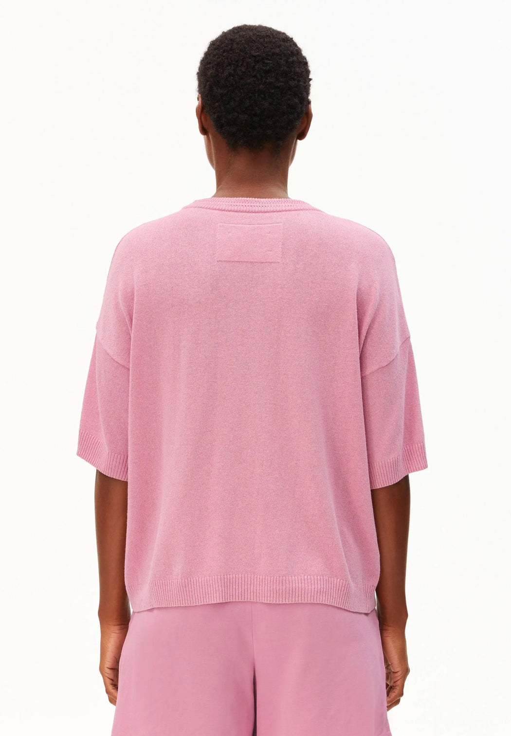 Short Sleeve Linen Blend Knit Sweater-Armedangels-Pullis & Sweatshirts-ROTATION BOUTIQUE BERLIN