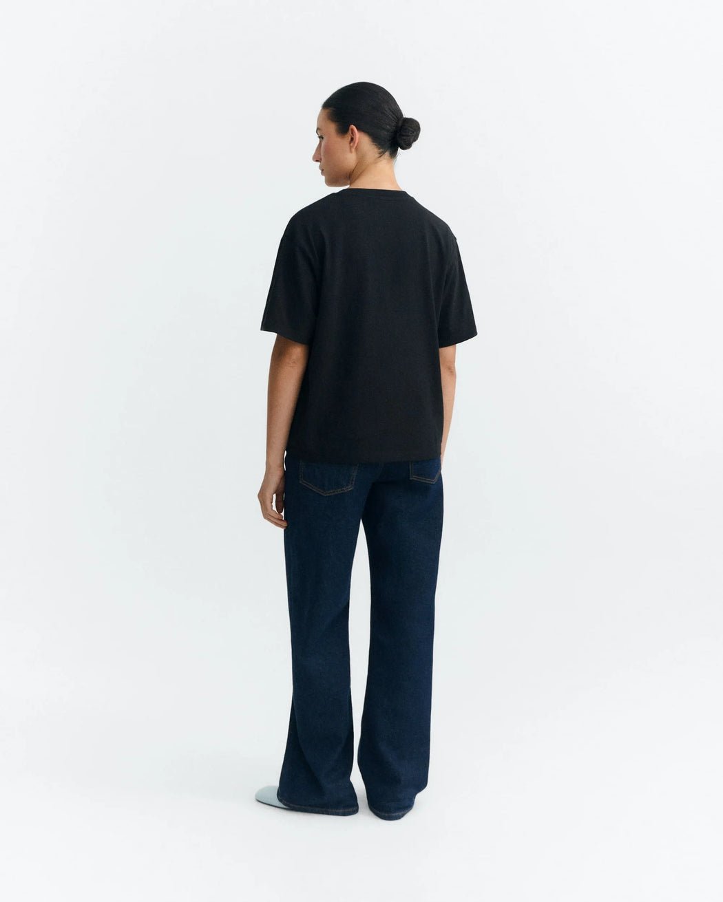 Sunny Black T-Shirt Damen mit Stickerei-Thinking Mu-T-Shirts-ROTATION BOUTIQUE BERLIN