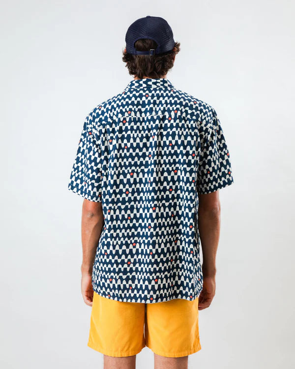 Sunset Aloha Shirt Navy-Brava Fabrics-Hemden & Blusen-ROTATION BOUTIQUE BERLIN