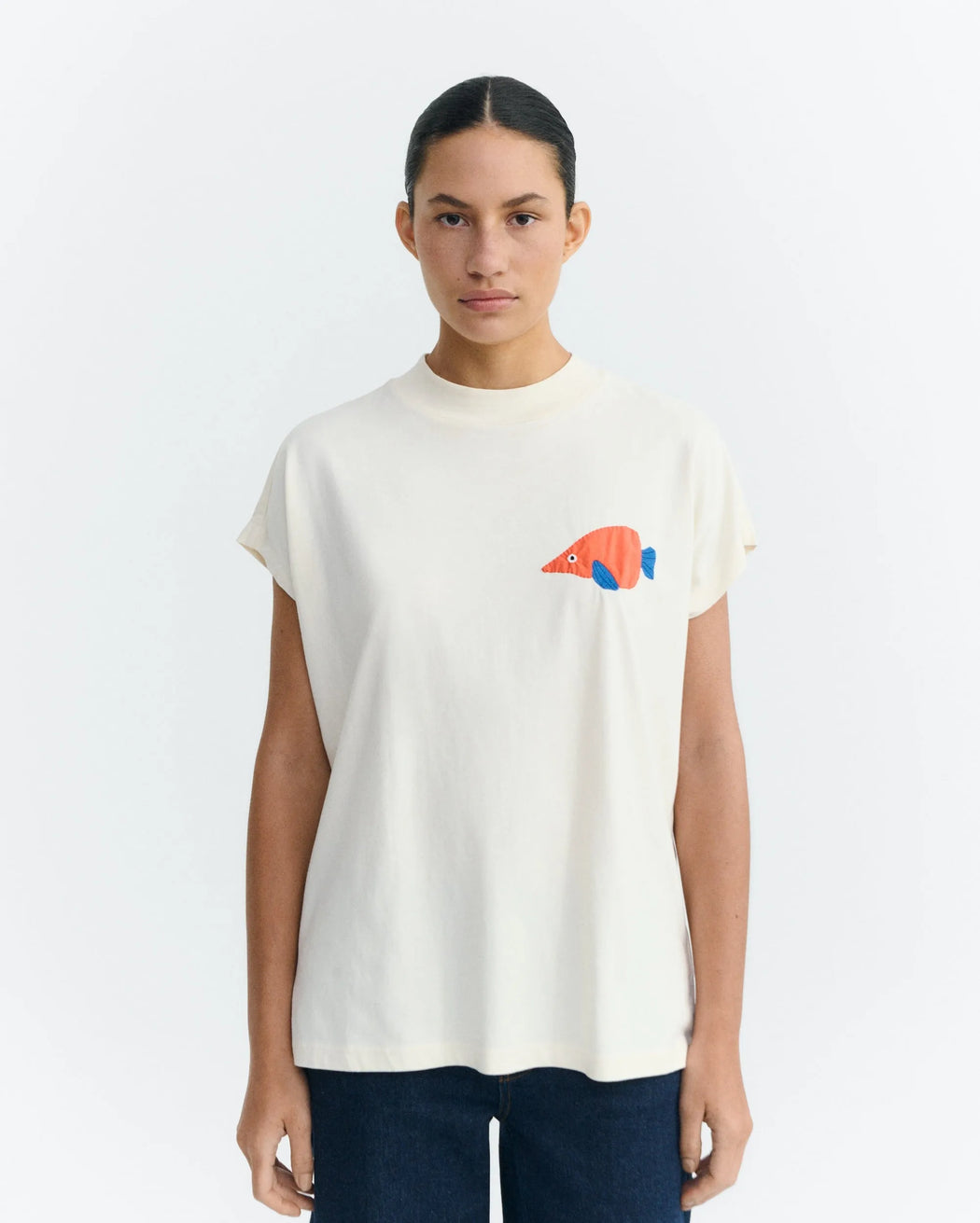 Trompeta Patch Oversize T-Shirt Damen-Thinking Mu-T-Shirts-ROTATION BOUTIQUE BERLIN