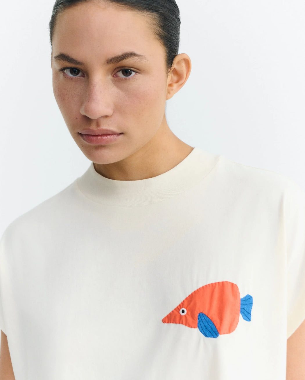 Trompeta Patch Oversize T-Shirt Damen-Thinking Mu-T-Shirts-ROTATION BOUTIQUE BERLIN