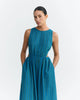 Windsor Stripes Midi Kleid Damen-Thinking Mu-Kleider & Röcke-ROTATION BOUTIQUE BERLIN